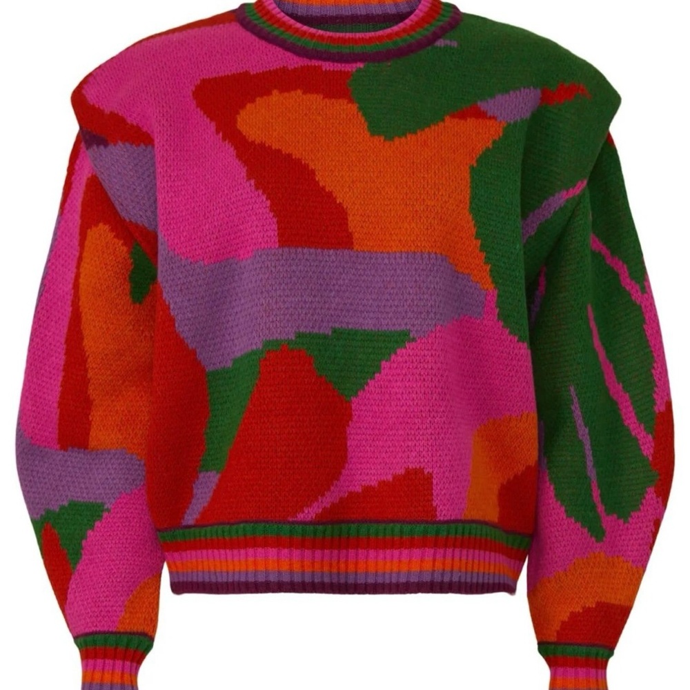FARM Rio Abstract Scarf Sweater
